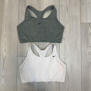 Lot Of 2 Nike Women's XXL 2XL Swoosh Sports Bra Dri-FIT Racerback READ